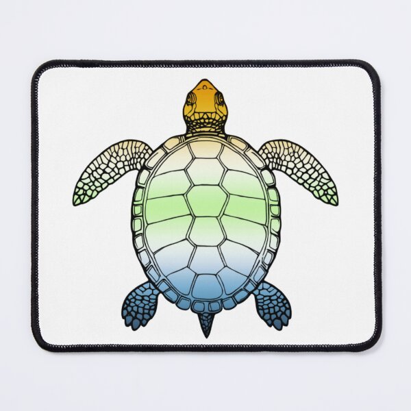 Item preview, Vibrant AroAce Agender Pride Turtle Illustration designed and sold by Travelslightly.