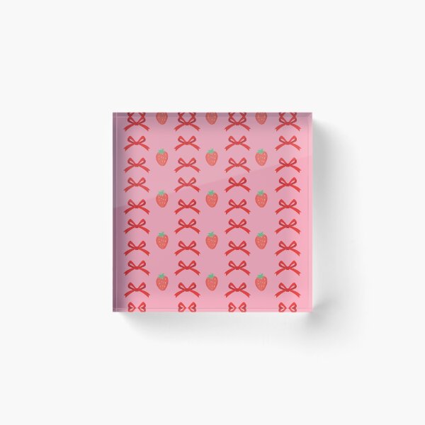 Item preview, strawberry bow wallpaper designed and sold by am2903.