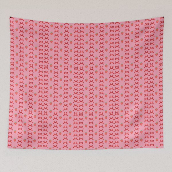 Item preview, strawberry bow wallpaper designed and sold by am2903.
