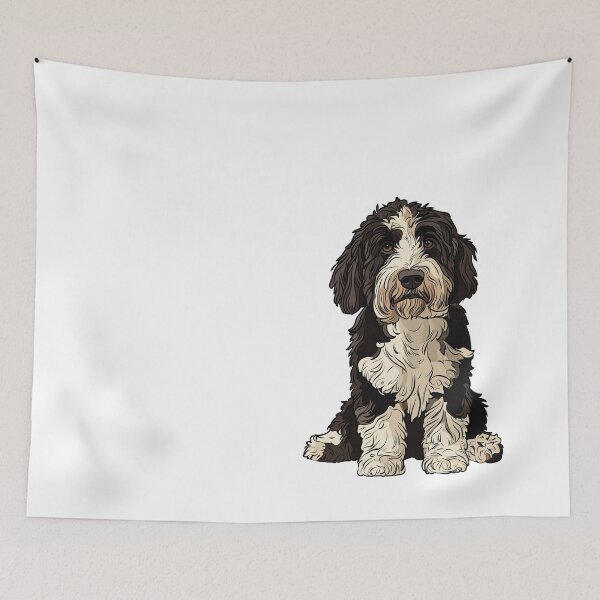 Item preview, Sheepadoodle Dog Illustration designed and sold by whyitsme.