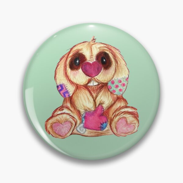 Item preview, Valentine Bunny - Stuffed with LOVE -- MINTY PINK designed and sold by MyBottomShelf.