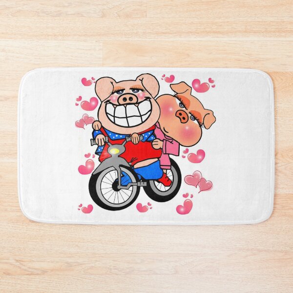 Item preview, Pigs They are going for a ride on a new motorcycle. designed and sold by Shirley cute art .