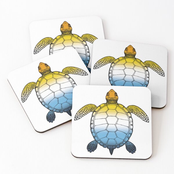 Item preview, Vibrant AroAce Pride Turtle Illustration designed and sold by Travelslightly.