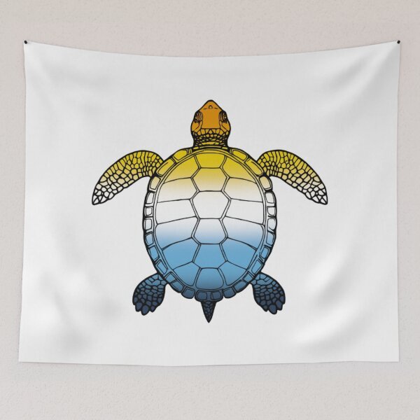 Item preview, Vibrant AroAce Pride Turtle Illustration designed and sold by Travelslightly.