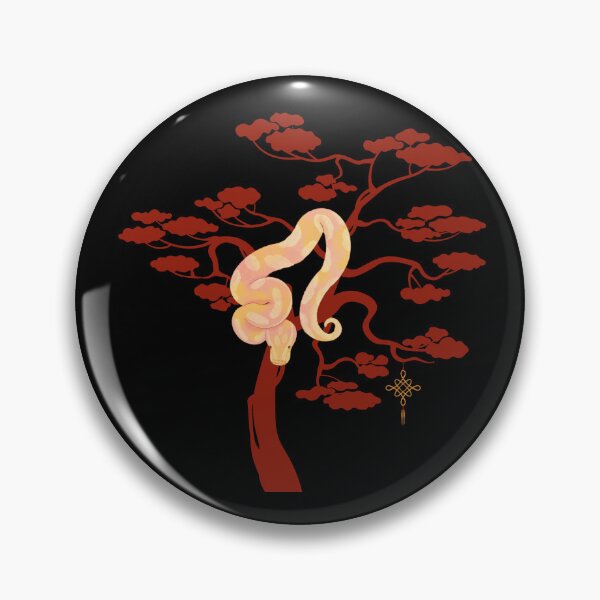 Item preview, Pink Serpent's Charm: Chinese Year of the Snake Design designed and sold by VintageArtByIda.