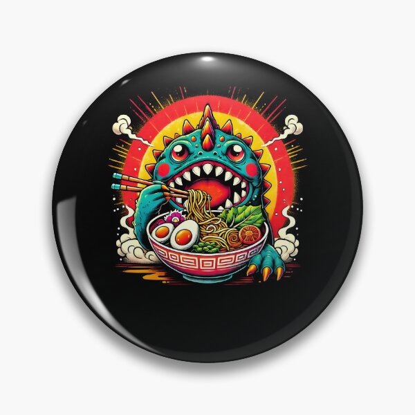 Item preview, Japanese Kawaii Monster Kaiju Eating Ramen colorful Kids designed and sold by MTRBSK11.
