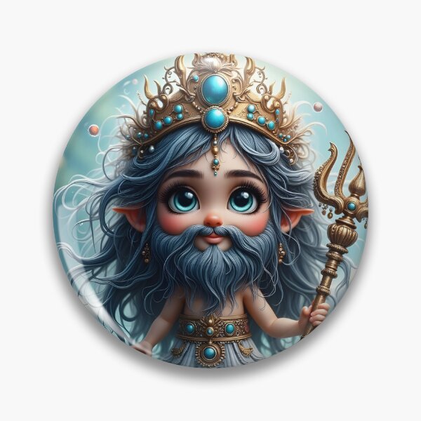 Item preview, Poseidon Chibi designed and sold by MedusaFrost Creations.