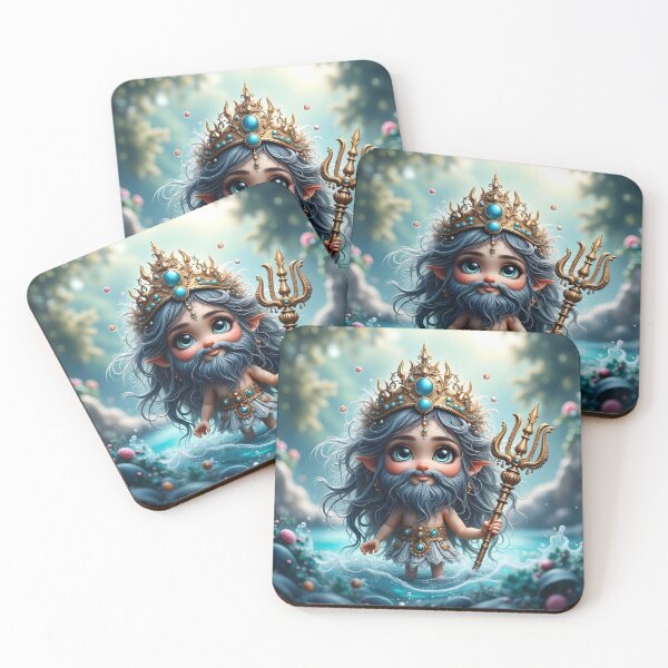 Item preview, Poseidon Chibi designed and sold by MedusaFrost Creations.