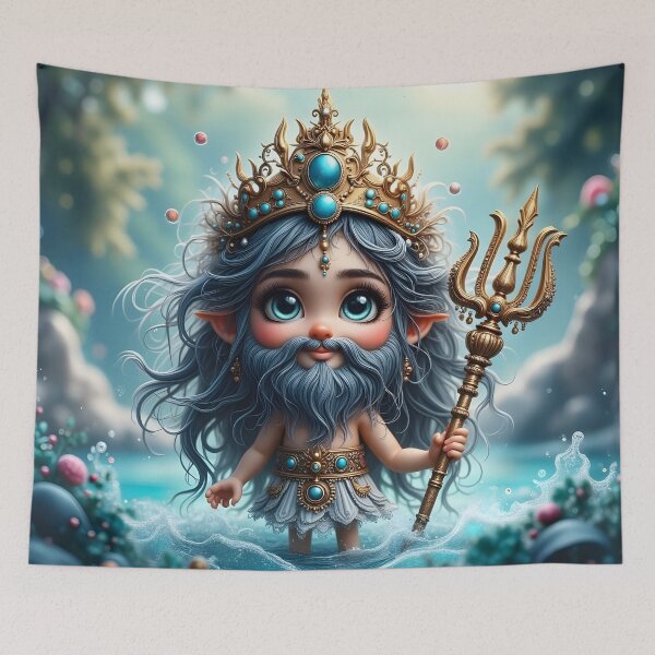 Item preview, Poseidon Chibi designed and sold by MedusaFrost Creations.