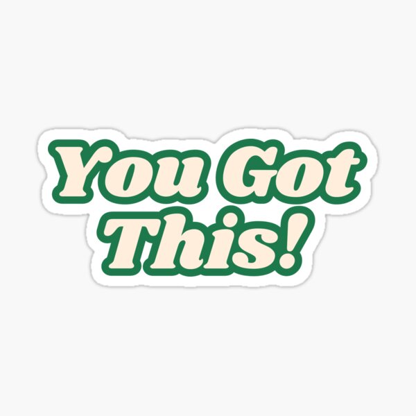 Item preview, "You Got This!" Cream & Green Inspirational Design designed and sold by EverbrightCo.