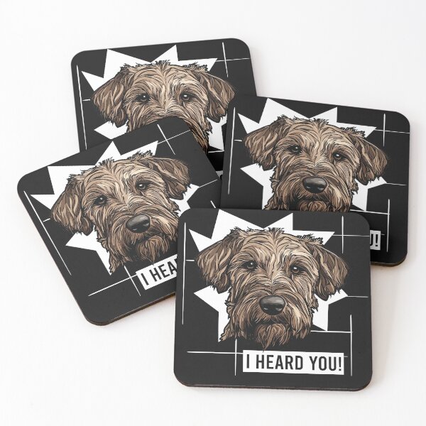 Item preview, Divertido perro lobo irlandés que dice "Te escuché" designed and sold by whyitsme.