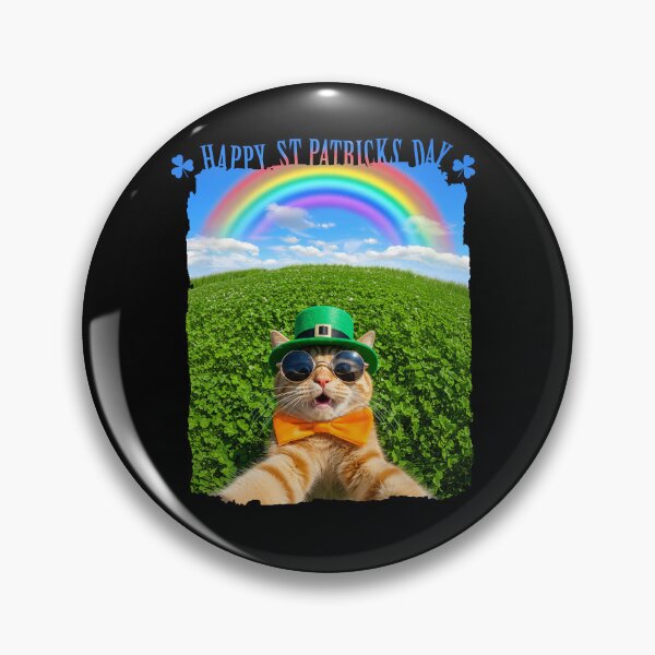 Artikelvorschau, Katze Kobold Selfie St Patricks Day Kleeblatt Feld lustig entworfen und verkauft von d247.