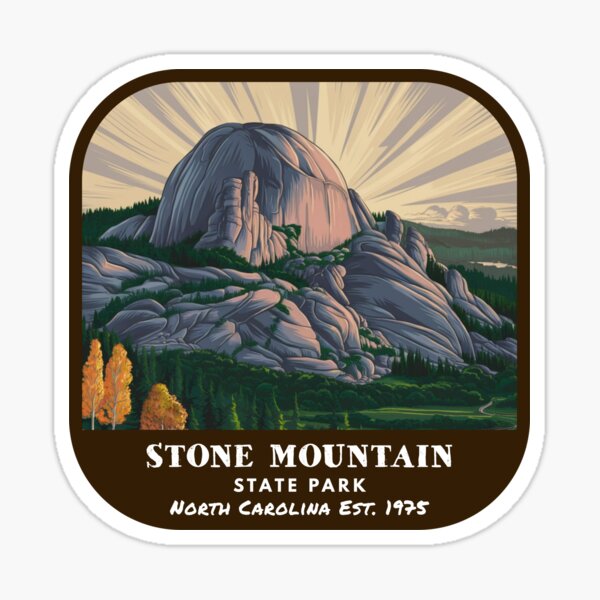 Vintage Stone Mountain State Park (North Carolina State Park) Sticker