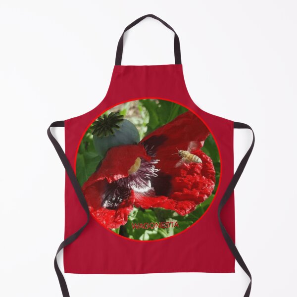 Item preview, Floral Oriental Poppy with Bee by Wagonesta  designed and sold by Wagonesta.