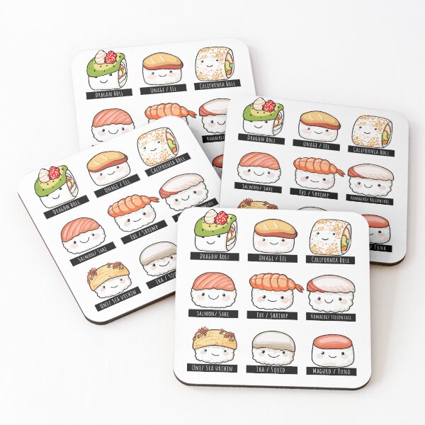 Item preview, Kawaii Sushi Identification Chart designed and sold by polygrafix.