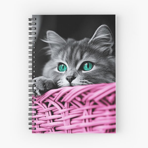 Item preview,  Siberian Cat In A Pink Basket designed and sold by Nocturne  Paws.
