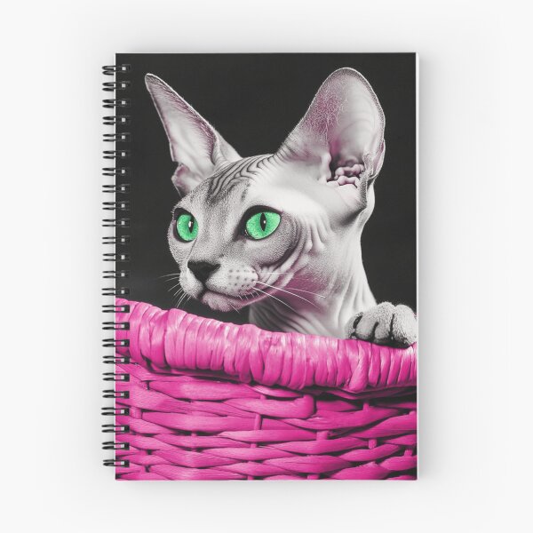 Item preview,  Sphynx Cat In A Pink Basket designed and sold by Nocturne  Paws.