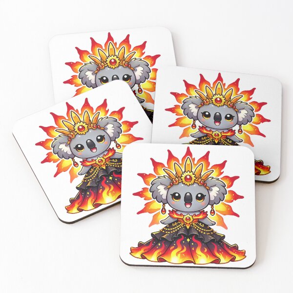 Item preview, Koala in Stunning Sunburst Flame Dress   designed and sold by Koalangel.