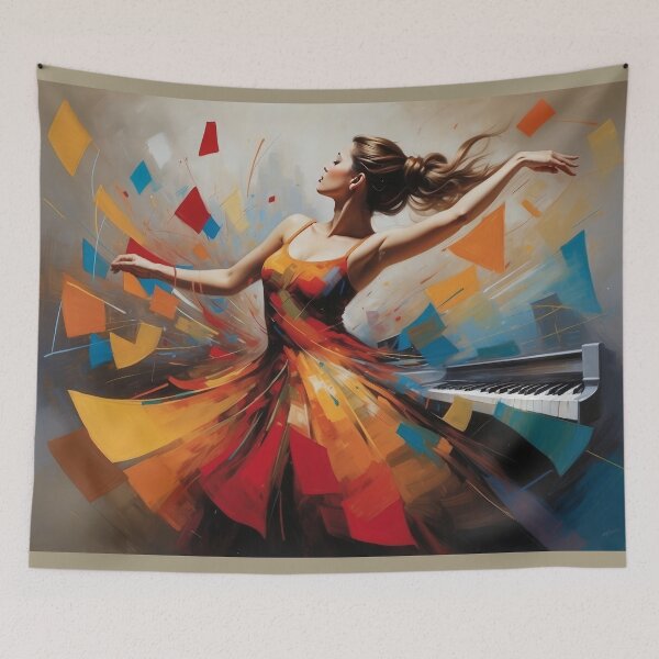 Item preview, Colorful Symphony of Dance and Piano Artistry designed and sold by Prachodayat Artworks.