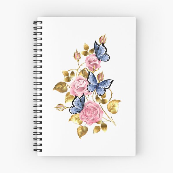 Item preview, Symmetrical frame with pink roses and butterflies designed and sold by Blackmoon9.