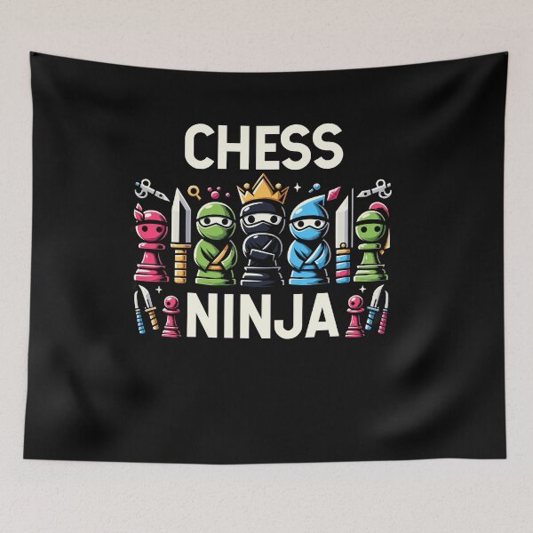 Item preview, Funny Cute Chess Player Ninja Board Game Lovers Boys Girls designed and sold by Dressed For  Duty.