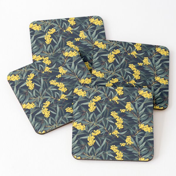 Item preview, Wattle Print Black designed and sold by Tracey Unthank.