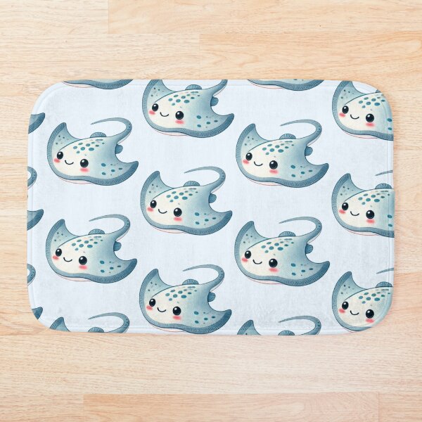 Item preview, Baby blue stingrays swimming  designed and sold by DaintyDooodles.