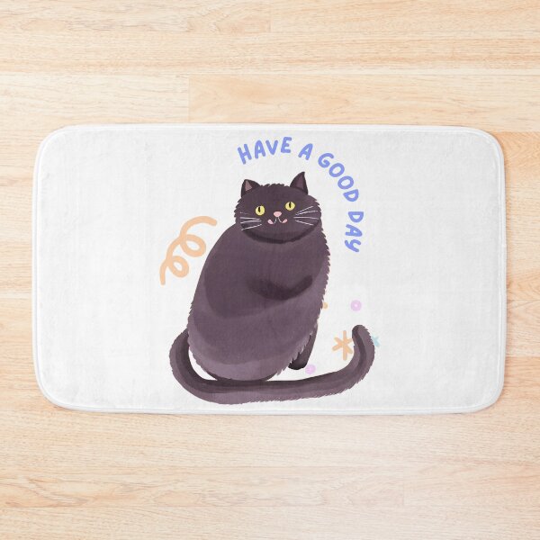 Item preview, Black Cat says "have a good day" designed and sold by Vibes-vintage.