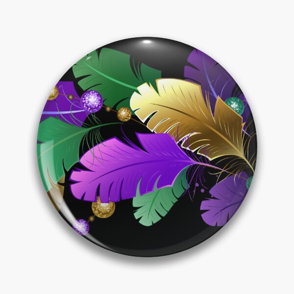 Item preview, Mardi gras feather border designed and sold by Blackmoon9.