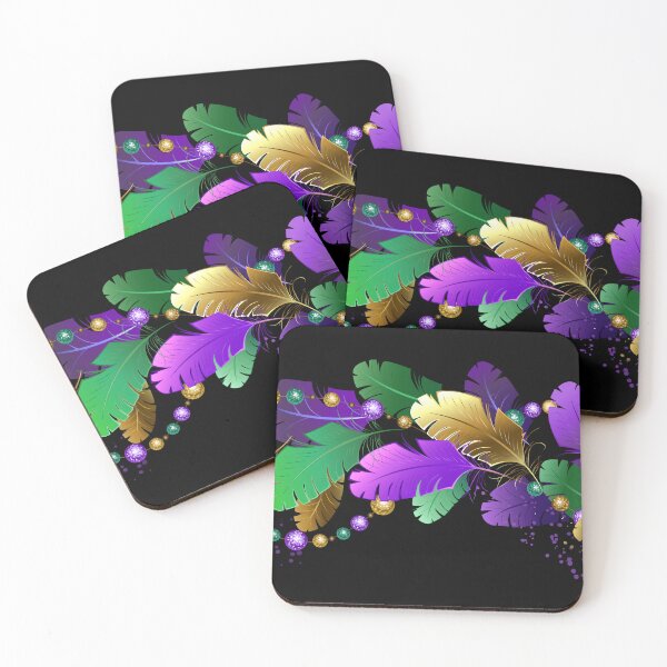 Item preview, Mardi gras feather border designed and sold by Blackmoon9.