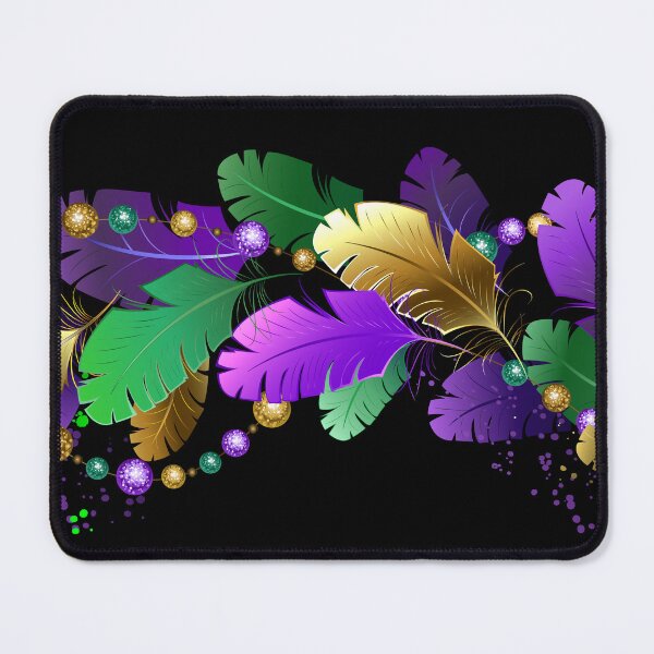 Item preview, Mardi gras feather border designed and sold by Blackmoon9.