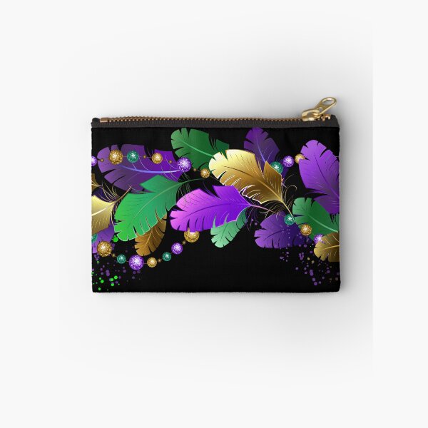 Item preview, Mardi gras feather border designed and sold by Blackmoon9.