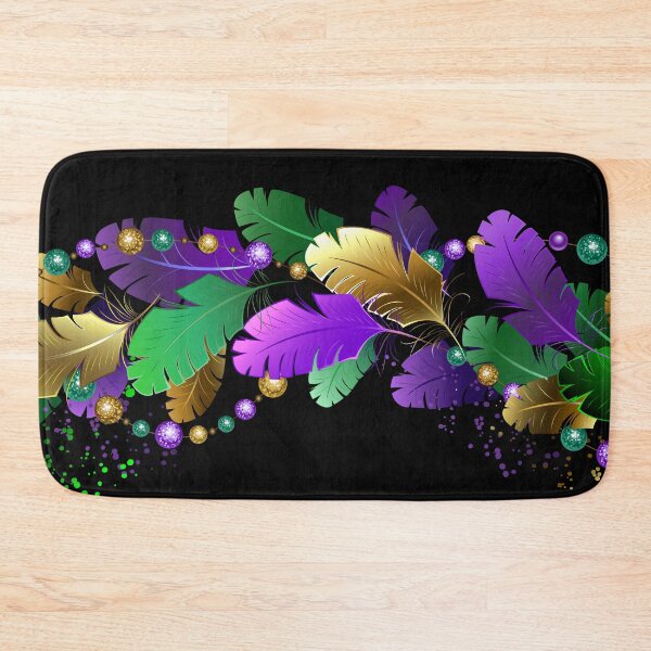 Item preview, Mardi gras feather border designed and sold by Blackmoon9.