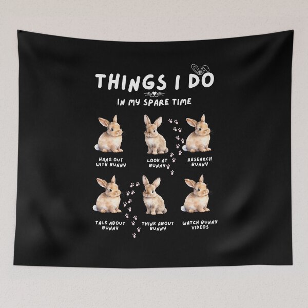 Item preview, Things I Do In My Spare Time Rabbit Bunny Kids, Girls designed and sold by thebest-2studio.