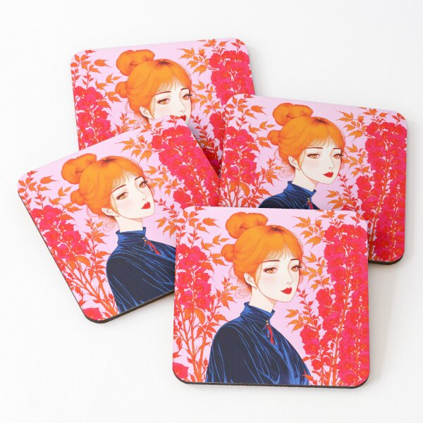 Item preview, Red Flowers Woman Art designed and sold by 3dvirtualand.