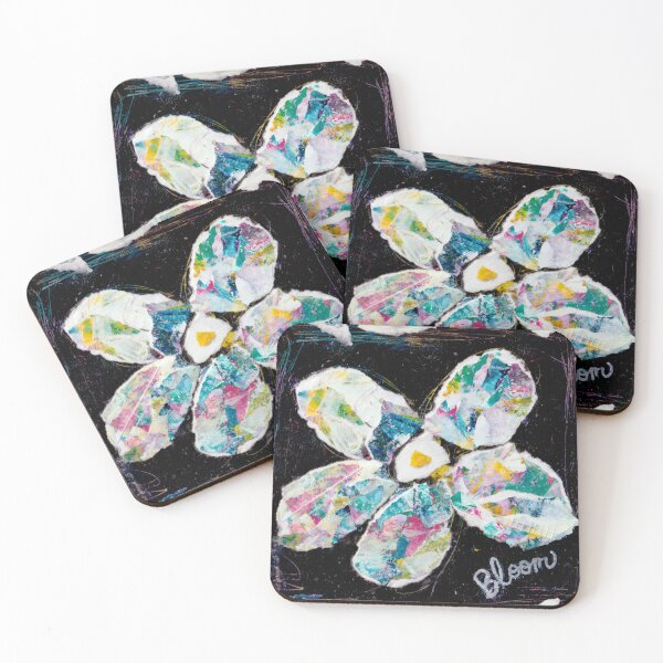 Item preview, Bloom Flower Mixed Media Collage Art designed and sold by KATHLEEN TENNANT ART.