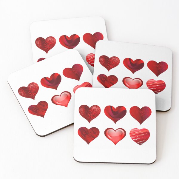 Item preview, Set of red valentines designed and sold by Blackmoon9.