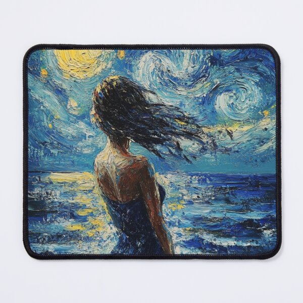 Item preview, Woman Looking at a Starry Night designed and sold by FifteenEleven.