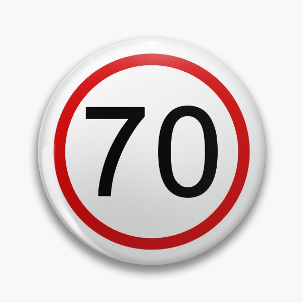 Item preview, No. 70 with Red Circle, Road Sign, Age Sign designed and sold by AASparksDesigns.