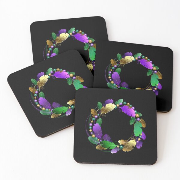 Item preview, Mardi Gras feather wreath designed and sold by Blackmoon9.