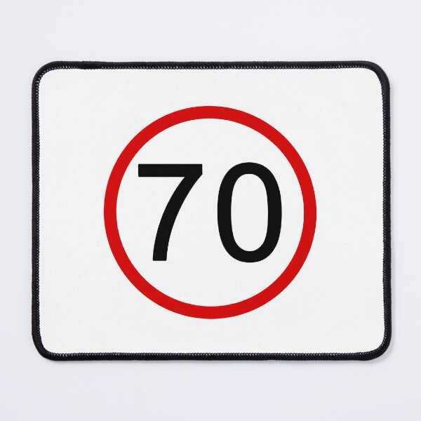 Item preview, No. 70 with Red Circle, Road Sign, Age Sign designed and sold by AASparksDesigns.