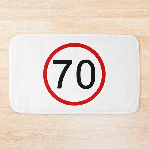 Item preview, No. 70 with Red Circle, Road Sign, Age Sign designed and sold by AASparksDesigns.