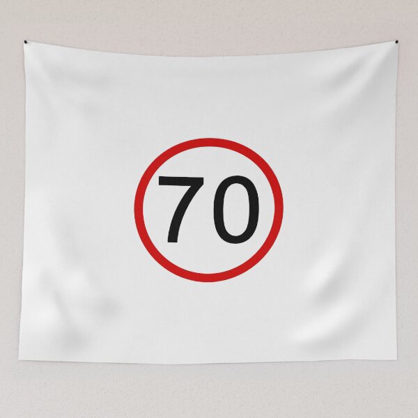 Item preview, No. 70 with Red Circle, Road Sign, Age Sign designed and sold by AASparksDesigns.