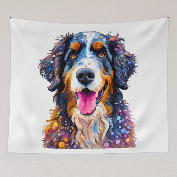 Item preview, Pointillist Bernedoodle Modern Art Design designed and sold by Fredster1966.