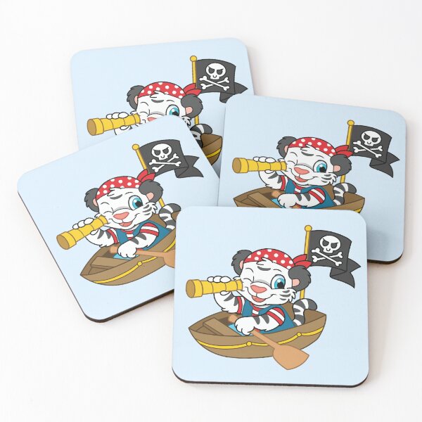 Item preview, Crinklz the Tiger Dressed as Pirate Crew (Buccaneer Print) designed and sold by Crinklz.