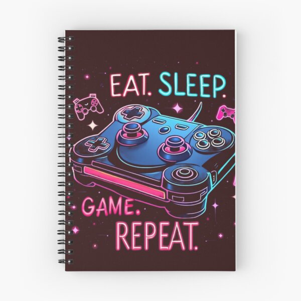 Item preview, Neon Gaming T Shirt | Eat Sleep Game Repeat Funny Gaming Tee designed and sold by InsightA.