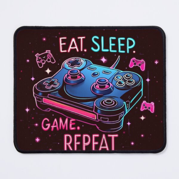 Item preview, Neon Gaming T Shirt | Eat Sleep Game Repeat Funny Gaming Tee designed and sold by InsightA.
