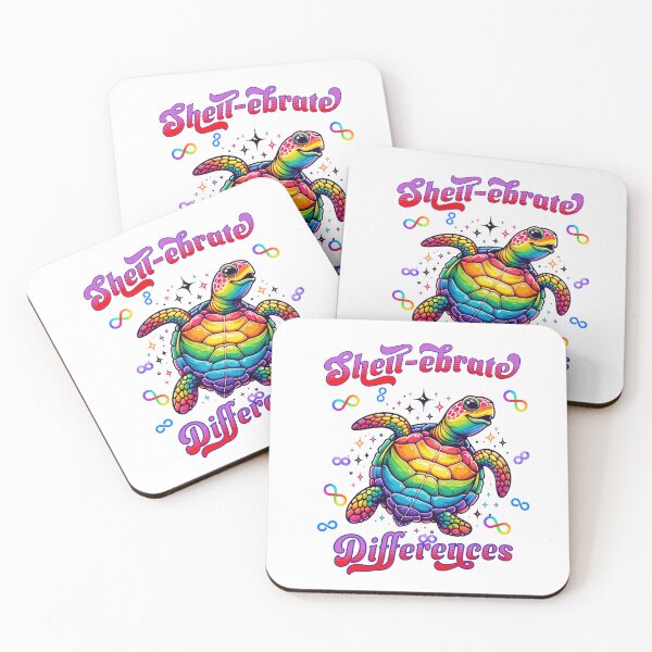 Item preview, Shell-brate Differences Rainbow Turtle Autism Awareness  designed and sold by BeansHotTees.