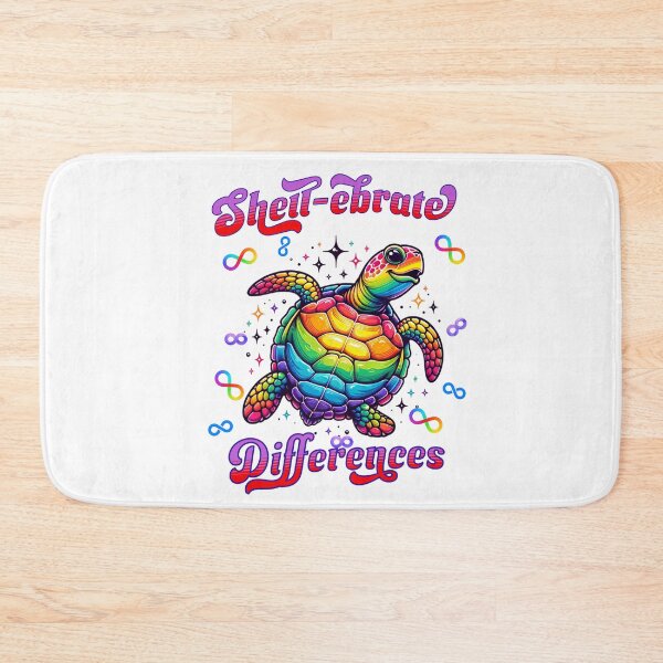 Item preview, Shell-brate Differences Rainbow Turtle Autism Awareness  designed and sold by BeansHotTees.