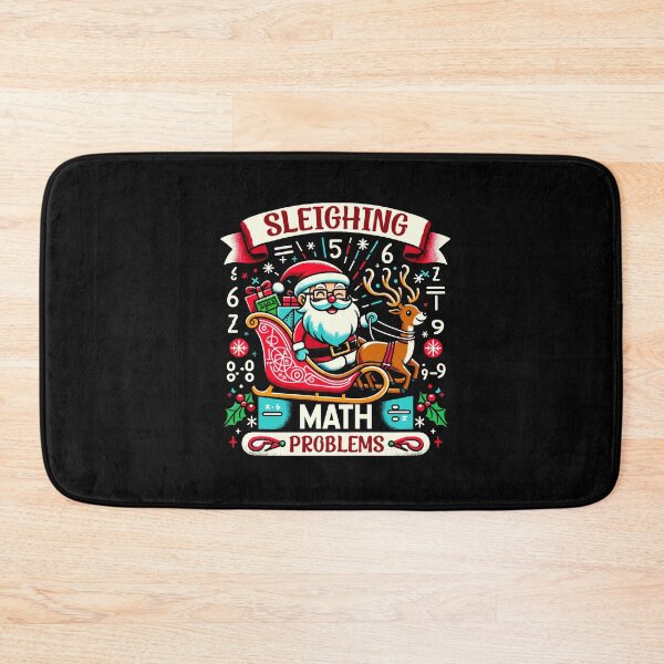 Item preview, Sleighing Santa Math Problems Funny Christmas Math Teacher designed and sold by Dressed For  Duty.